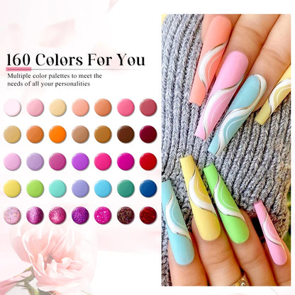 7pc Nail Gel Polish Set – DIY Nail Art Design, Soak Off UV Gel, Long-Lasting Manicure & Painting Gel Vernis Kits for Decoration