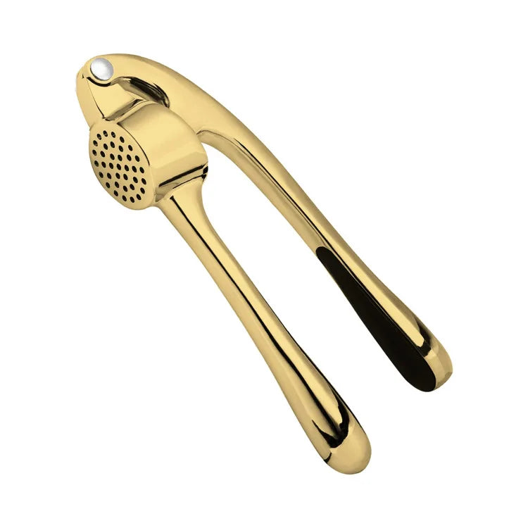LMETJMA Stainless Steel Garlic Press — Easy Squeeze Garlic Mincer & Crusher Kitchen Tool JT202