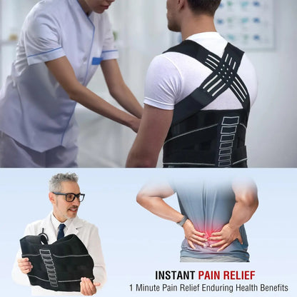 Posture Corrector for Men & Women — Adjustable Shoulder Brace & Back Straightener for Middle & Upper Spine Support