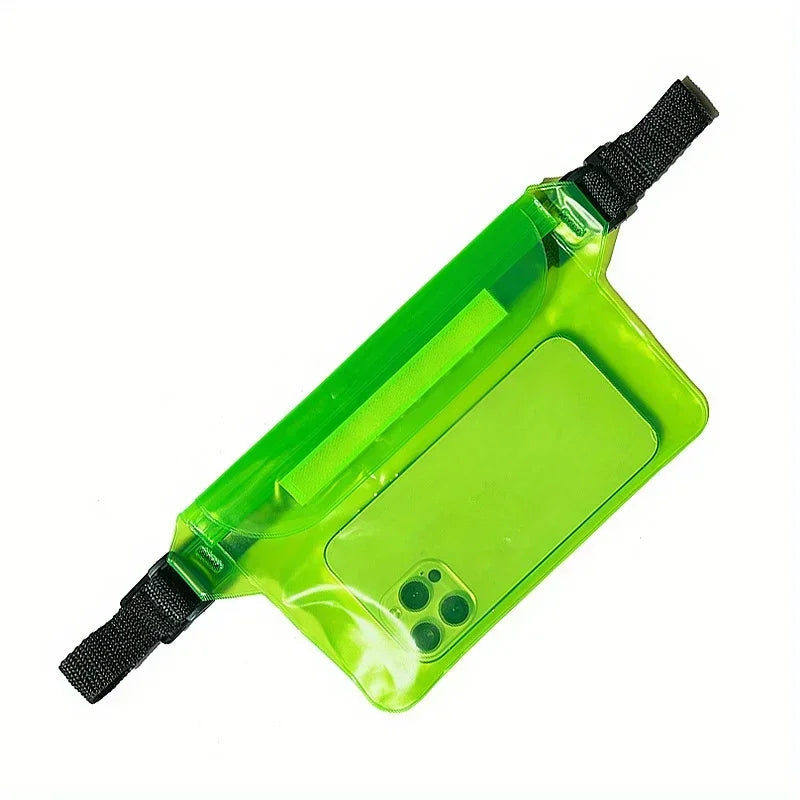 Waterproof Phone Waist Bag - 3-Layer Sealed Touch Screen Dry Bag for Swimming, Drifting & Diving