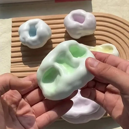 Shapeable Vacuum Squishy Sand Ball – Grape Stress Relief Noisy Desktop Squeeze Toy, Soothing Fidget Birthday Gift
