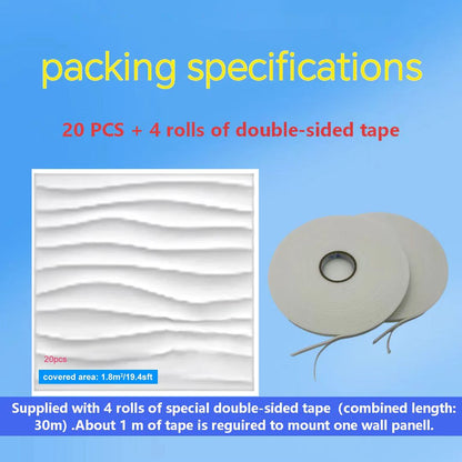 20PCS 3D Wall Panels 30x30cm Decorative Wall Tiles – Modern Peel & Stick Wall Decor for Living Room, Bedroom, Office & Hotel