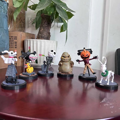 The Nightmare Before Christmas Series Figures — 6pcs Halloween Jack Collection Dolls, Bookshelf Ornaments & Kids Gifts