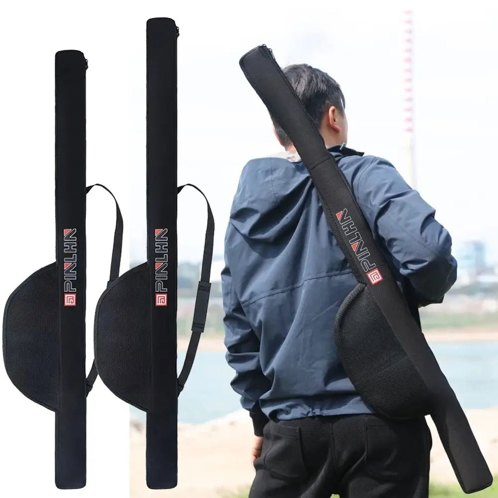 Portable Folding Fishing Rod Bag 118/128cm – Durable Fishing Pole & Reel Case with Shoulder Strap Travel Carry Storage Bag