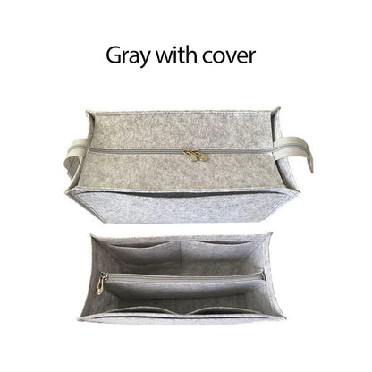 Premium Purse Insert Organizer – Felt Bag Insert with Multiple Pockets for Dior Book Tote & Small Bags