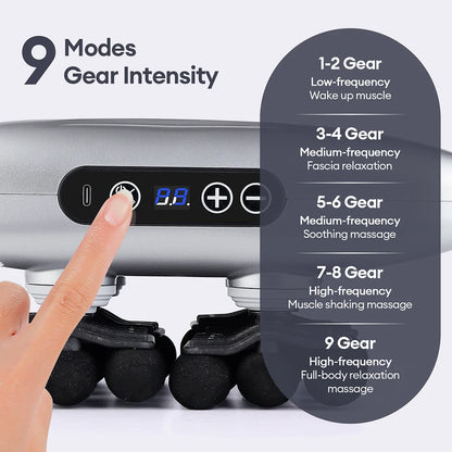 48-Head Body Massage Gun — High-Frequency Vibration Fascia Massager for Neck, Back, Waist, Thigh & Shoulder Muscle Relief