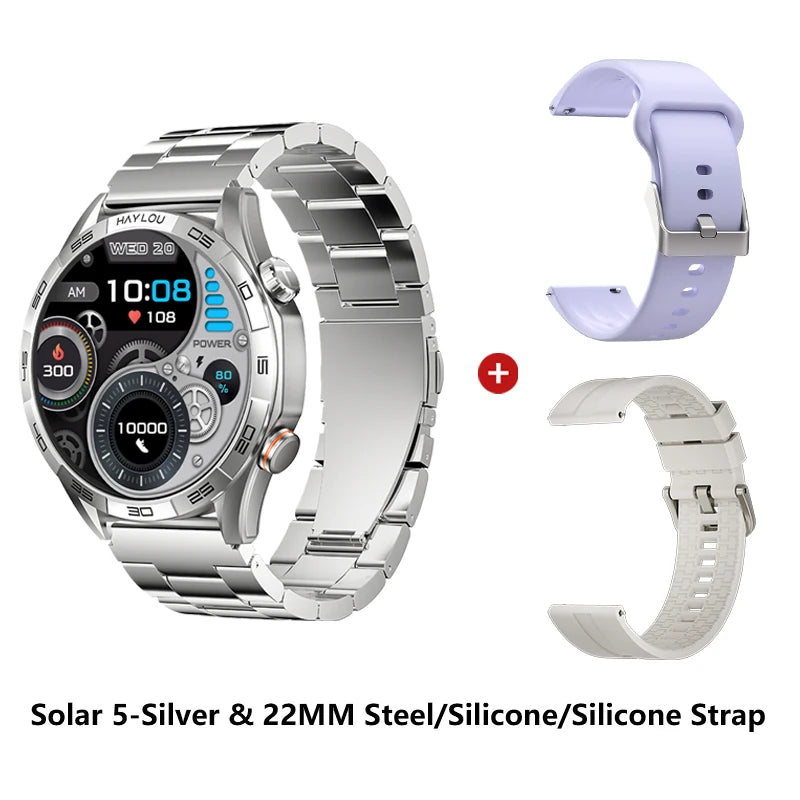 HAYLOU Solar 5 Smartwatch — 1.58" AMOLED, Voice Calling, 24H Health & Sports Tracker for Men