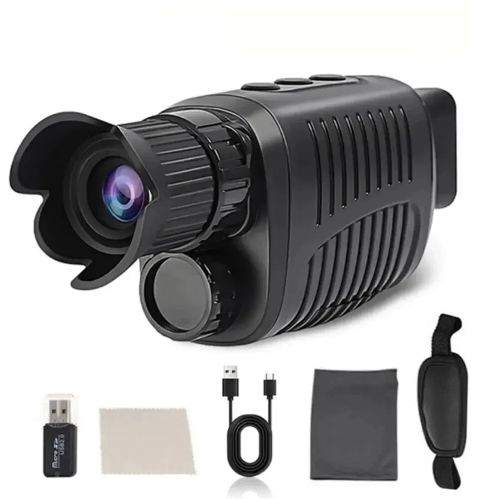1080P HD Monocular Night Vision Scope – 5X Zoom Infrared Hunting Telescope, 300m Range in Full Darkness