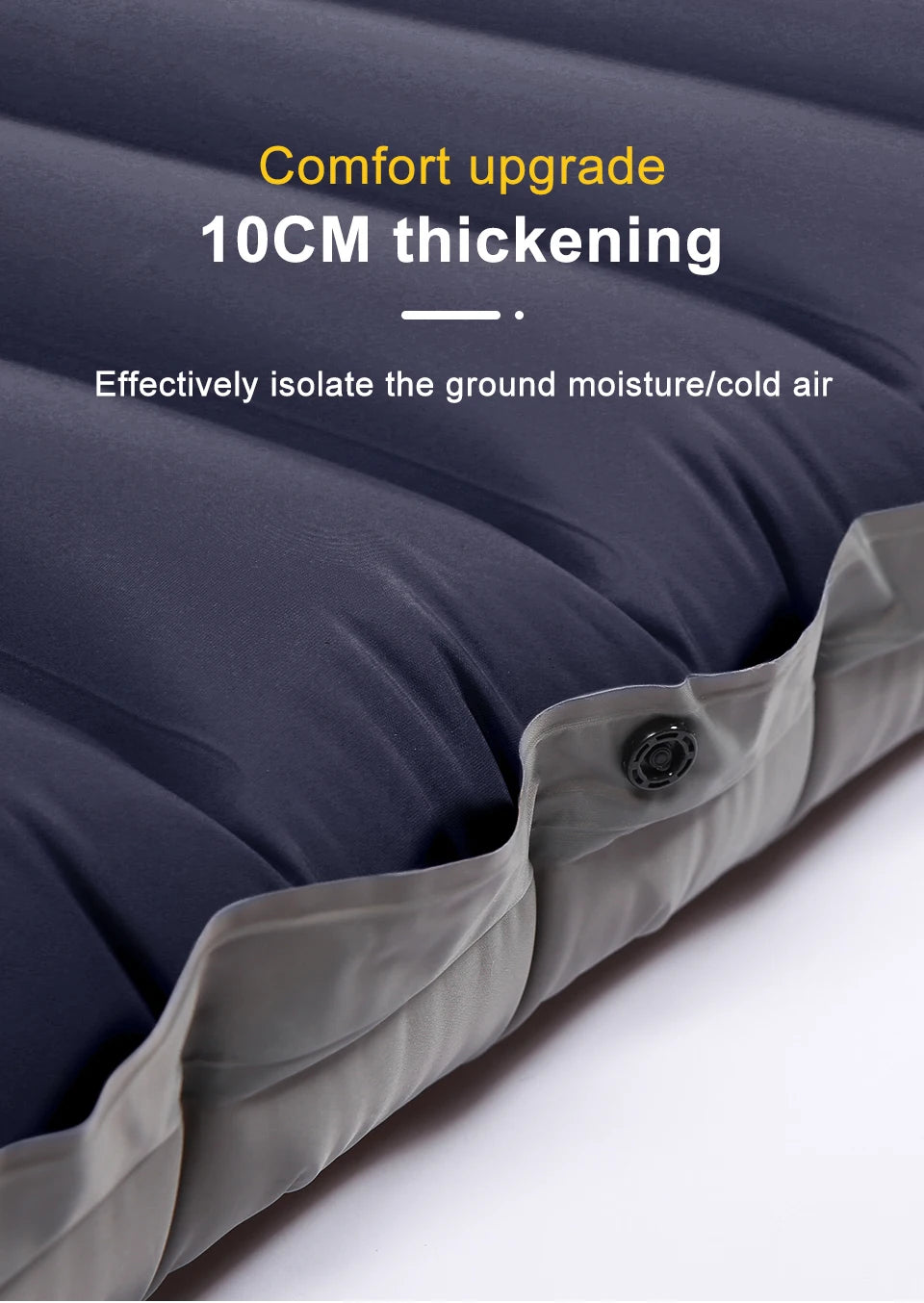 Thick Ultralight Self-Inflating Camping Mattress - Outdoor Air Mattress with Built-In Pump for Travel, Hiking, Fishing