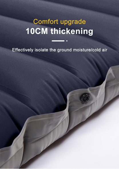 Thick Ultralight Self-Inflating Camping Mattress - Outdoor Air Mattress with Built-In Pump for Travel, Hiking, Fishing