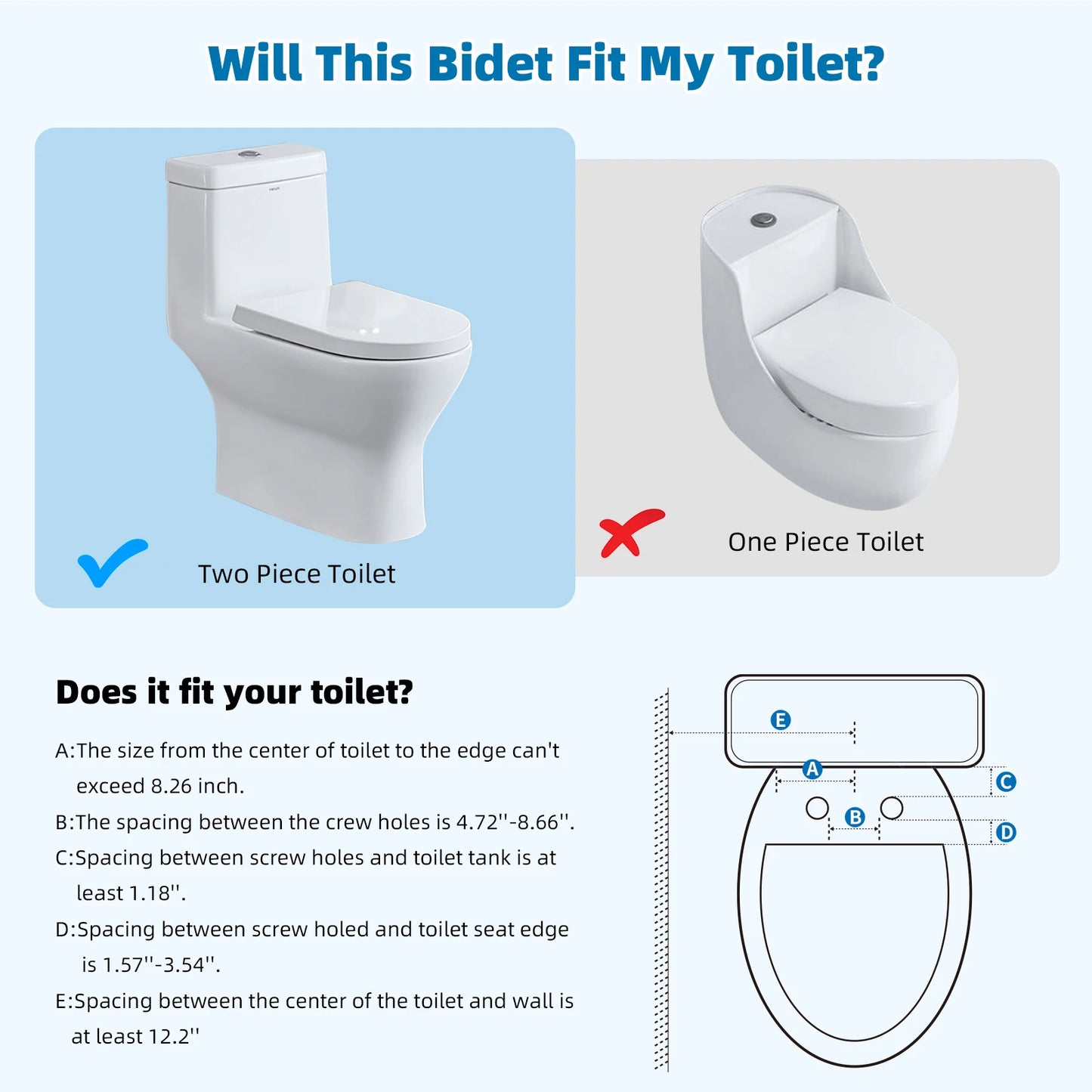 Dual Nozzle Non-Electric Bidet Attachment for Toilet – Adjustable Water Pressure Feminine & Rear Wash Cold Water Sprayer Hygiene Cleaner