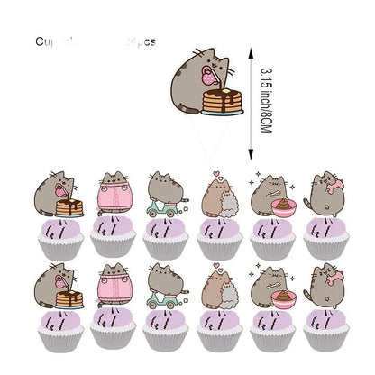 Pusheen Birthday Party Decorations - DIY Balloons, Cake Toppers, Backdrops, and Baby Shower Party Supplies