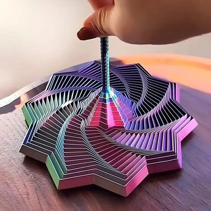 3D Printed Fidget Star - Visual Illusion Spiral Sensory Stress Relief Toy
