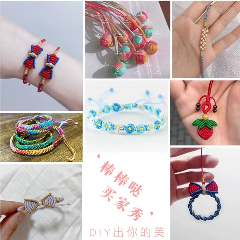 Nylon Macrame Cord Thread (0.4–1.5mm) – Braided DIY Bracelet, Beading & Tassel String