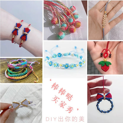 Nylon Macrame Cord Thread (0.4–1.5mm) – Braided DIY Bracelet, Beading & Tassel String
