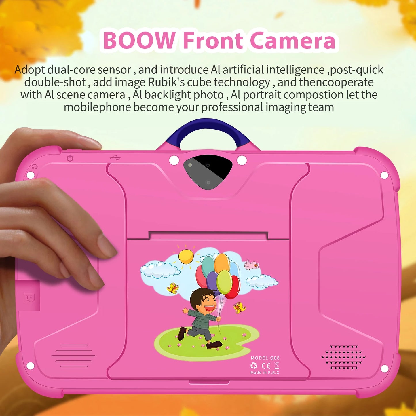 New Cartoon Pattern Kids Tablet – 7 Inch, Quad-Core, 4GB RAM, 64GB ROM, Android Learning & Education Games, Children's Gift