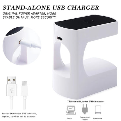 6-LED Mini Nail Drying Lamp - USB UV Gel Polish Curing Light for Manicure & Home or Travel Use