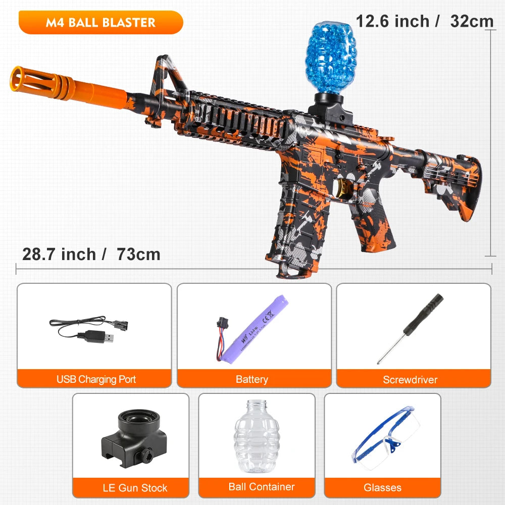 M416 Electric Blaster Gun Set, High Precision Shooting Toy for Outdoor Fun, Birthday Gift (Bullets Excluded)