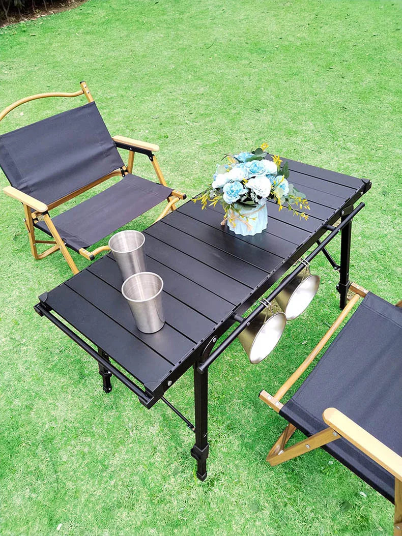 Lohascamping Lightweight Camping Folding Table – Multifunctional IGT Roll Table with Adjustable Legs for BBQ & Desktop Burner
