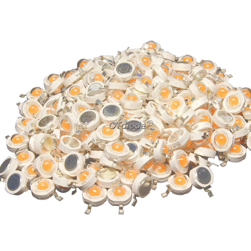 High-Power LED Chip Beads - 1W/3W 30/45mil SMD LEDs in White, Red, Blue, Green & Yellow for Grow Lights