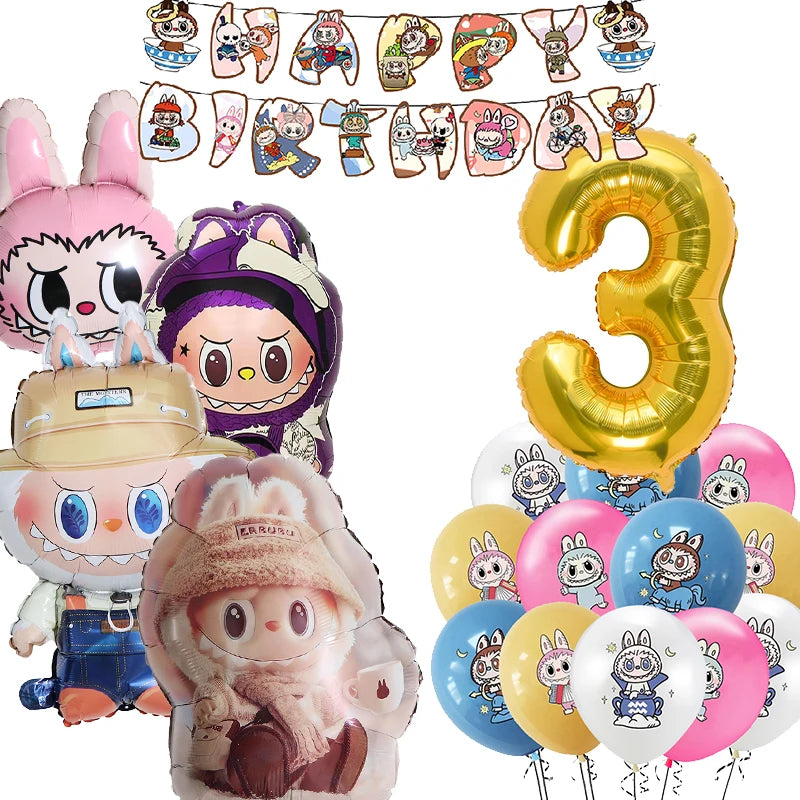 Doll Birthday Party Supplies – Disposable Tableware, Balloons, Banner & Stickers