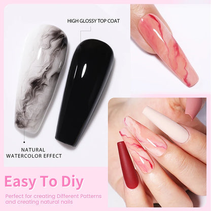 BORN PRETTY 6-in-1 Nail Glue Gel - 15ML Soak-Off Base & Top Coat for Acrylic Extensions