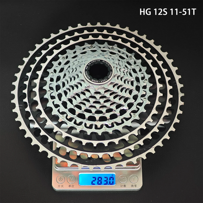 GOLDIX 12-Speed Ultralight MTB Cassette – CNC Sprocket 11-51T/11-46T HG & 10-46T/10-51T XD for Shimano SRAM