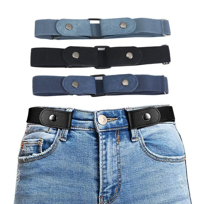 Buckle-Free Adjustable Elastic Stretch Belt - No Buckle Invisible Belt for Men & Women, Casual Jeans, Pants, Dresses - No Hassle Waist Belt