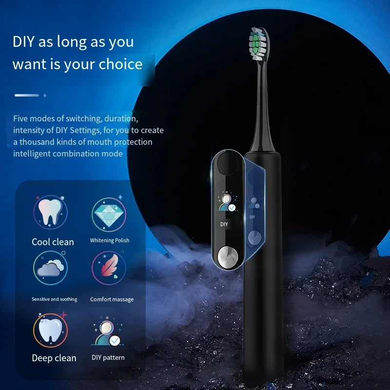SOOENJOY Sonic Electric Toothbrush NB-1 — Smart LCD Display, DIY Mode, Automatic Teeth Cleaner for Adults