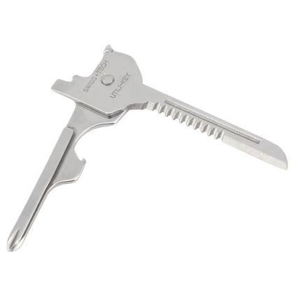 6 in 1 Multi Function EDC Keychain Tool - Folding Utility Opener Screwdriver Pocket Plier for Outdoor Survival