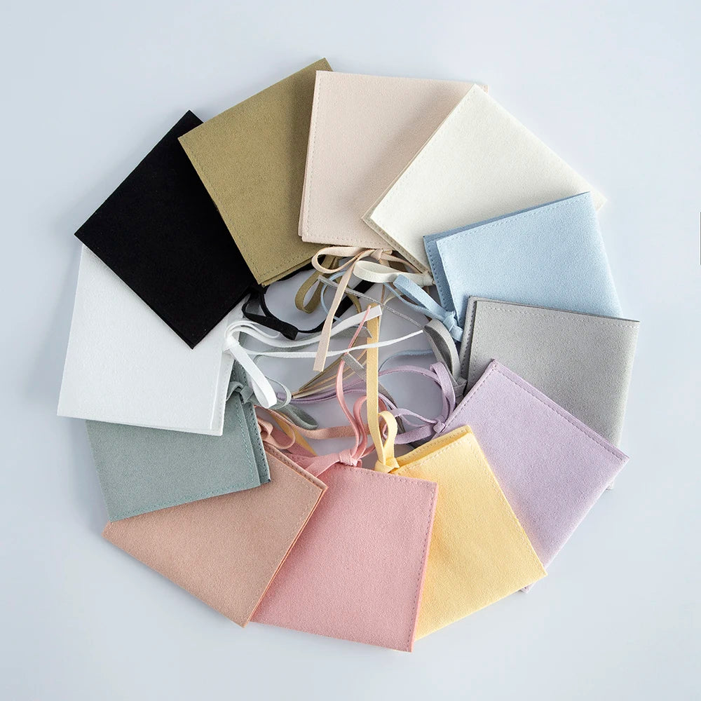 10PCS Velvet Jewelry Gift Pouches - Elegant Wedding Favor Bags & Microfiber Cosmetic Storage Bags