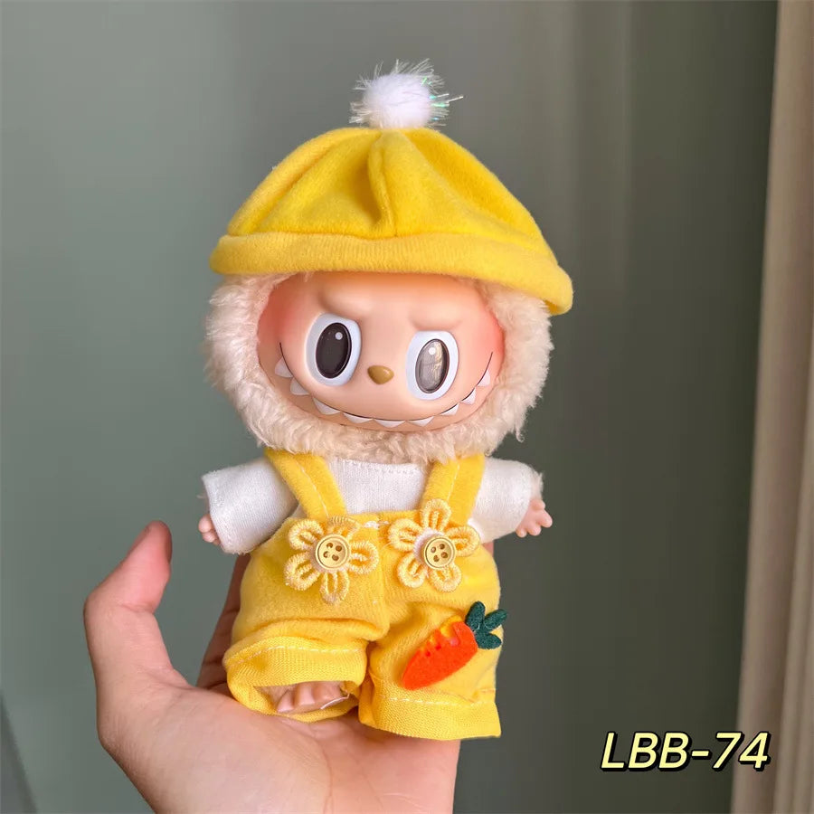 15-17CM Labubu Doll Clothes – Mini Plush Cotton Outfits for I, II, III Dolls, Party & Gift Accessories