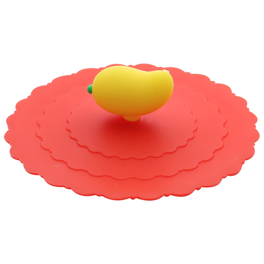 Cartoon 10cm Cute Silicone Cup Cover - Heat-Resistant, Leak-Proof, Dustproof Sealed Lid for Tea Cups