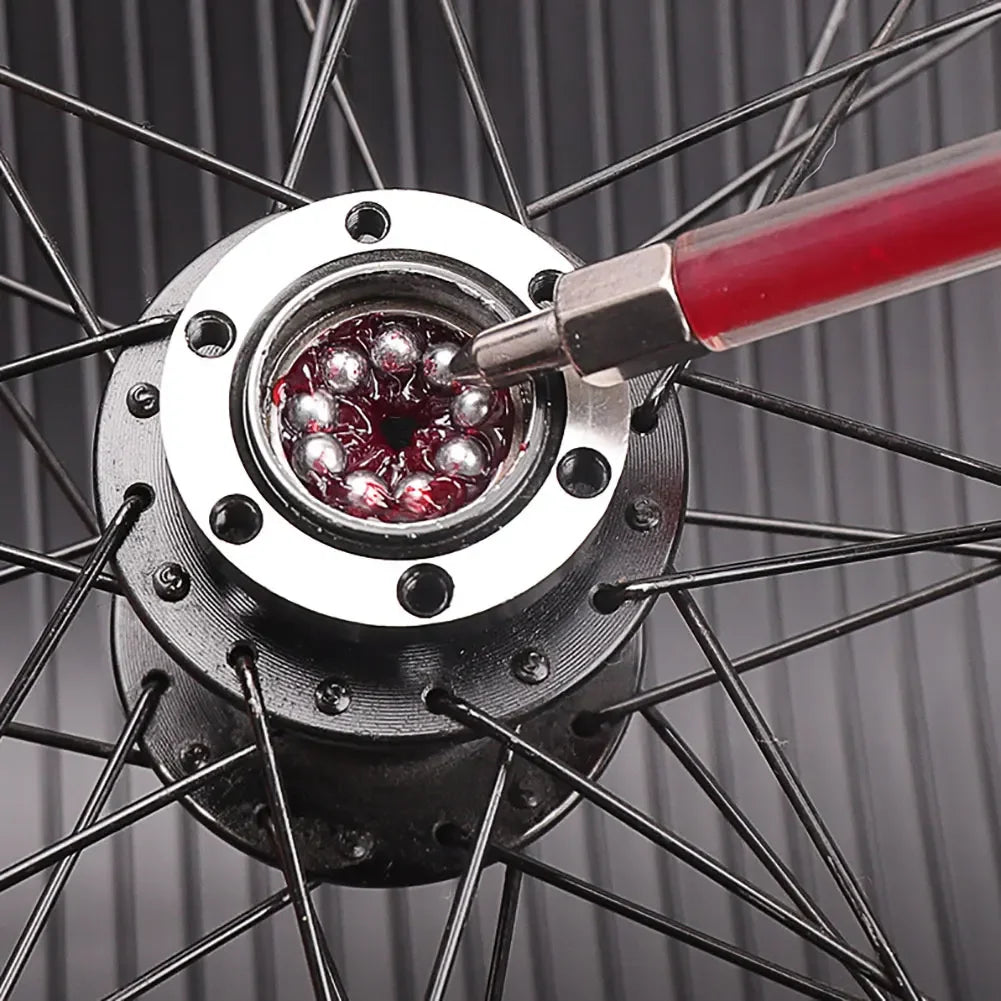 Bicycle Aluminum Grease Gun - Aluminum Alloy MTB Bike Ball Bearing Hub Syringe, Oil Lubricant Cycling Repair Tool