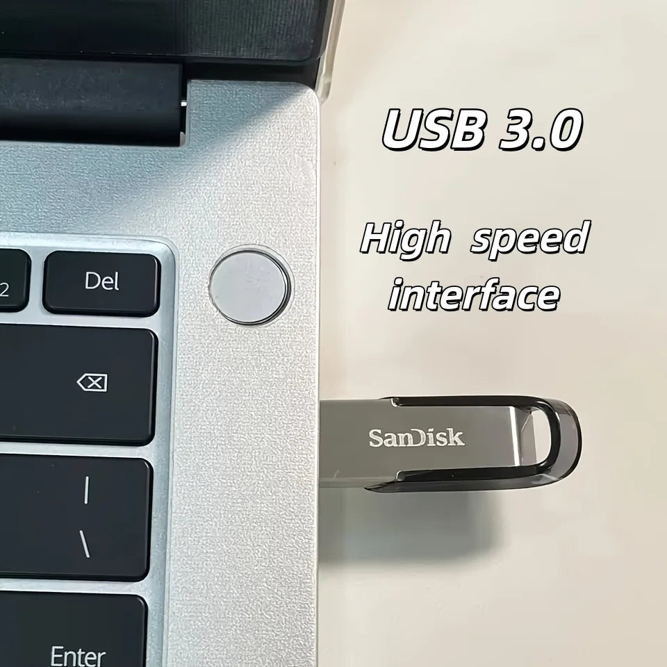 SanDisk CZ73 USB 3.0 Flash Drive - Metal Pen Drive 16GB–512GB Up to 150MB/s Read Speed