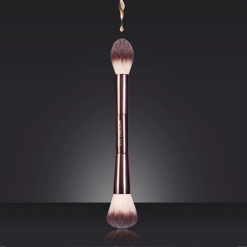 HG Pro Retractable Foundation Makeup Brush – Powder, Contour, Blusher & Highlight with Metal Handle