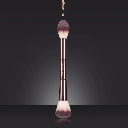 HG Pro Retractable Foundation Makeup Brush – Powder, Contour, Blusher & Highlight with Metal Handle