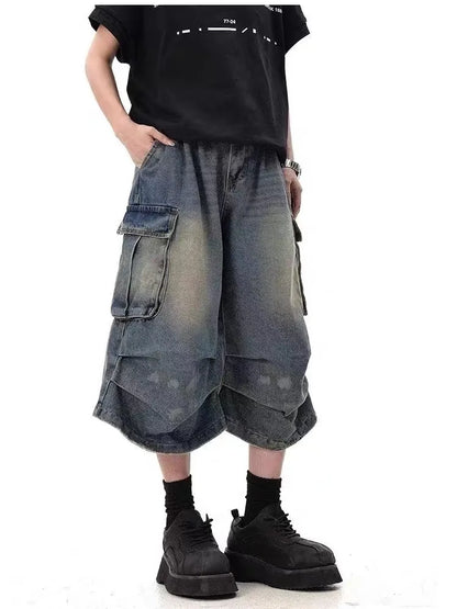 Women’s Summer Camouflage Cargo Capris — Loose Street Style Calf-Length Casual Shorts