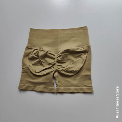 High Waisted Yoga Shorts - Seamless Tummy Control Fitness Shorts for Running, Workout & Activewear