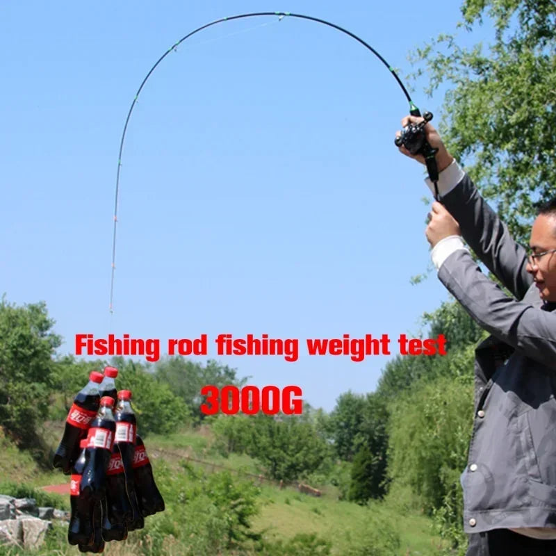 Ultra Light Carbon Fiber Fishing Rod – UL Solid Tip Casting & Spinning Pole, 2–8g Lure Weight, 2–6LB Line Rating