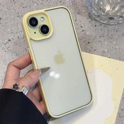 Luxury Clear Acrylic Phone Case for iPhone 11–17 Pro Max - Transparent Candy Bumper Protection Cover