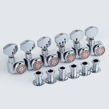 GUYKER 6R/6L Locking Guitar Machine Heads — Chrome Tuning Pegs, No-Screw Tuners