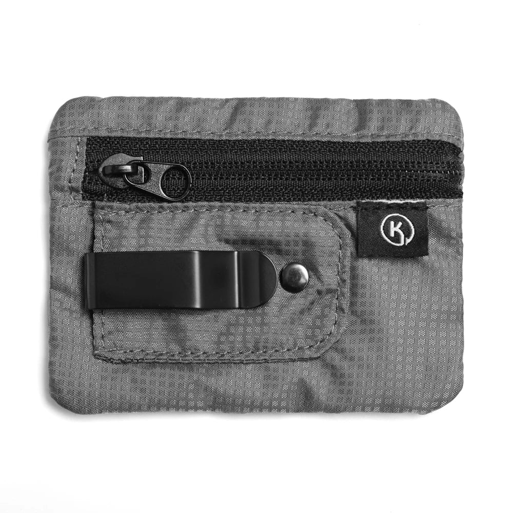 Men's Mini Credit Card Wallet & ID Holder - Slim Zipper Wallet with Coin Pocket