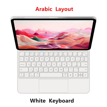 Backlit Magic Keyboard Case for iPad Pro 11/13" (2024 M4) & iPad Air M2 – Smart Folio Cover
