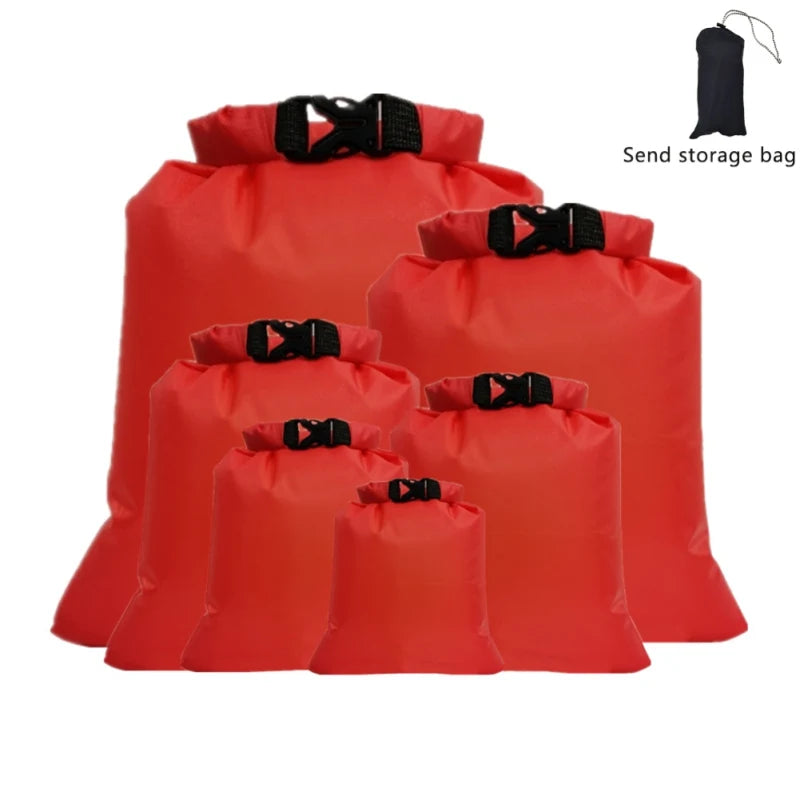 5PCS Waterproof Dry Bag Set – 1.5L to 8L Floating Packs for Swimming, Kayaking, Rafting & Outdoor Boating