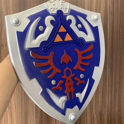 1:1 Breath of the Wild Link Shield – PU Rubber Cosplay Weapon Toy & Halloween Prop