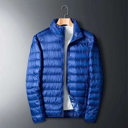 UETEEY Men’s Ultra-Light White Duck Down Jacket – Waterproof Casual Outdoor Padded Coat, Autumn Winter Lightweight