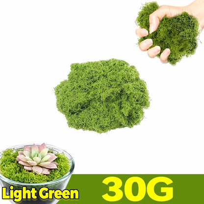Artificial Green Moss Plants - Realistic Faux Moss Grass for Home, Garden Decor & DIY Crafts