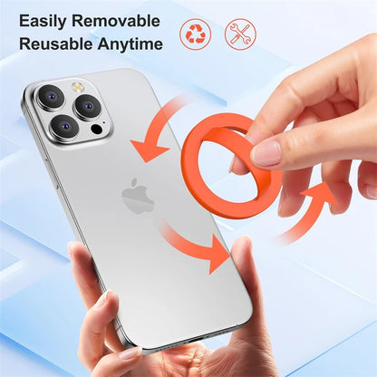 Magnetic Liquid Silicone Phone Finger Strap – Hands-Free MagSafe Grip and Stand for iPhone 17 and 16 Series