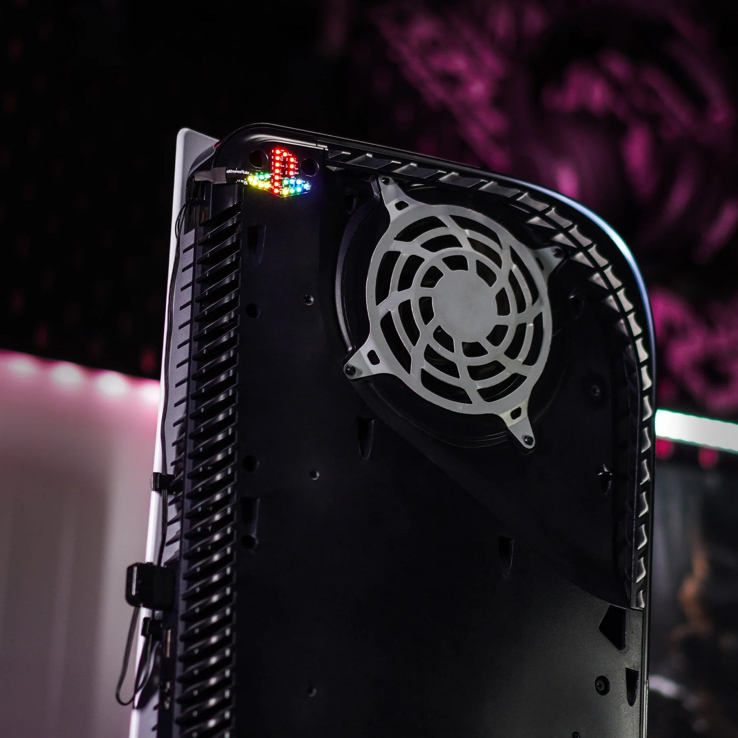 eXtremeRate RGB LED Kit for PS5 (CFI-1 Series) – Rainbow Logo with 40 Effects for Disc & Digital Edition Console